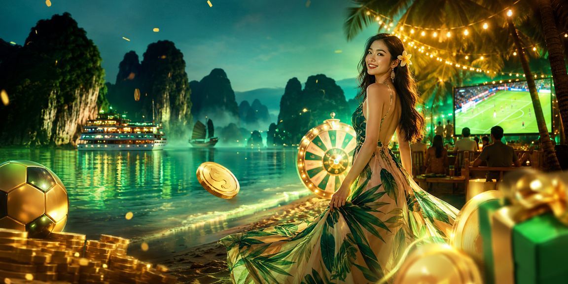 Cảnh ruộng vườn và roulette tại Hạ Long
